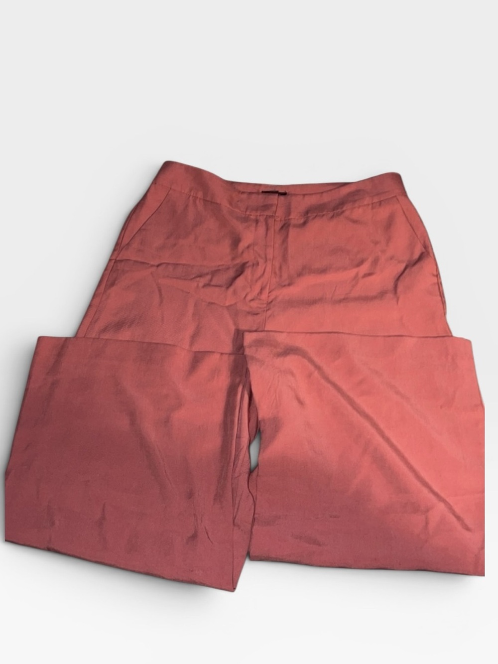 LOFT Wide Leg cropped pants flat front